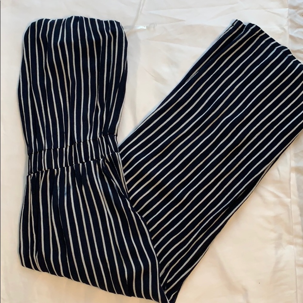 Tillys Wide leg Strapless Jumpsuit
